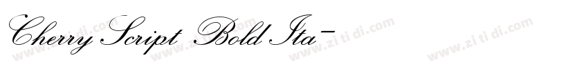 CherryScript BoldIta字体转换